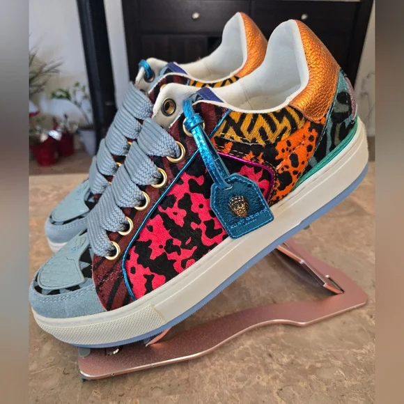 Kurt Geiger LondonSouthbank Tag patchwork lace-up sneakers.  Size 41 - US 10 - Picture 5 of 13